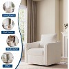 360° Swivel Accent Chair for Living Room, Comfy Single Sofa Chair,Modern Linen Upholstered Armchair with Ergonomic Backrest, Plush Single Sofa - 4 of 4