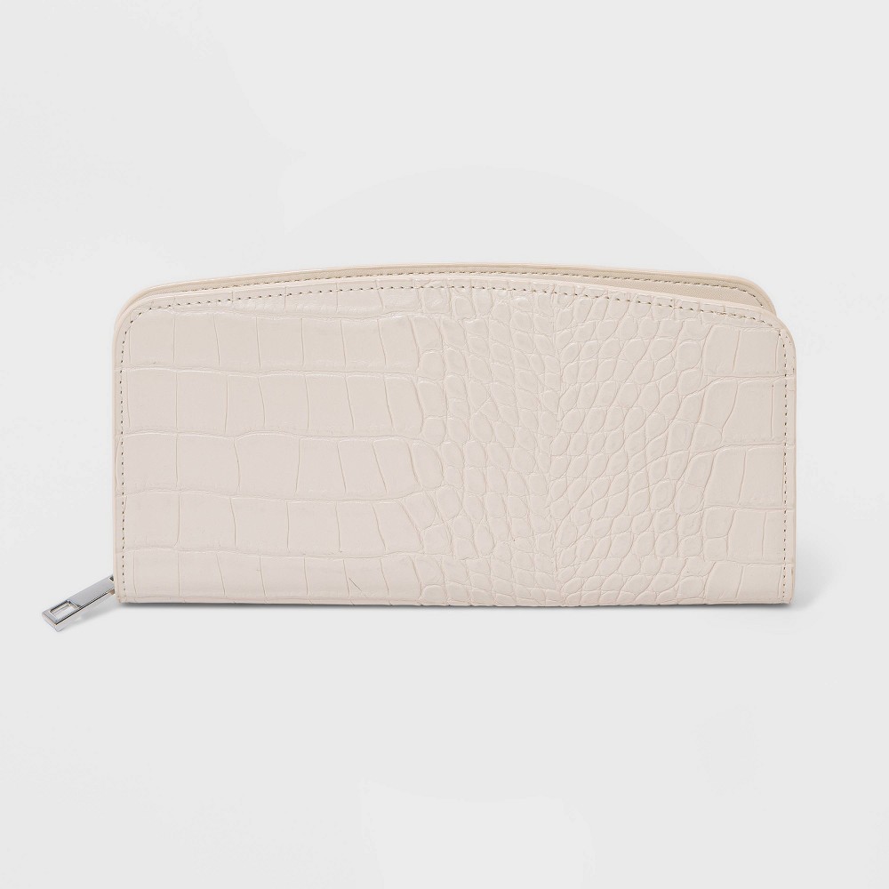 Women's Zip Wallet - A New Day White