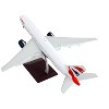 Boeing 777-200ER Commercial Aircraft w/Flaps Down White w/Striped Tail "Gemini 200" 1/200 Diecast Model Airplane by GeminiJets - 3 of 4