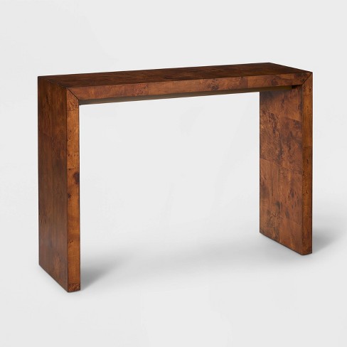 Ogden Burled Wood Console Table Dark Brown fa Threshold Designed With Studio Mcgee Burlwood Entryway Furniture No Assembly Required Target