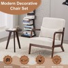 Okak Mid-Century Style Upholstered Armchair with Solid Wood Frame,Reading Leisure Chair for Living Rooms,Relaxation Areas - 4 of 4