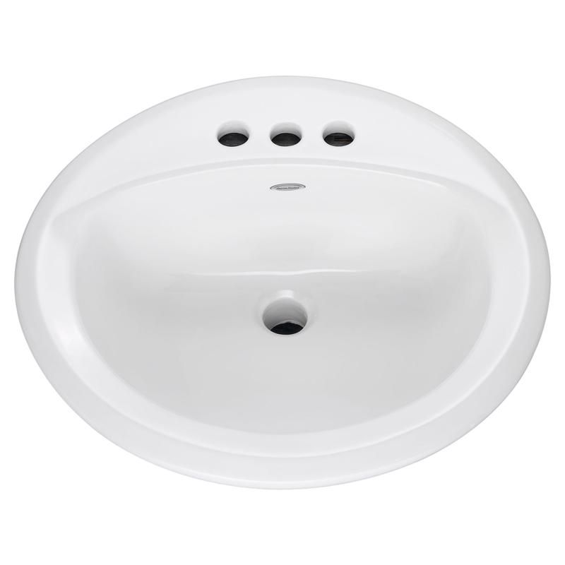 American Standard Rondalyn Vitreous China Bathroom Sink 19 in. W X 19 in. D White, 1 of 2