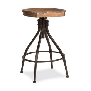 Worland Adjustable Barstools Brown/Black - Hillsdale Furniture: Metal Frame, Farmhouse Style, 250lb Capacity - 1 of 4