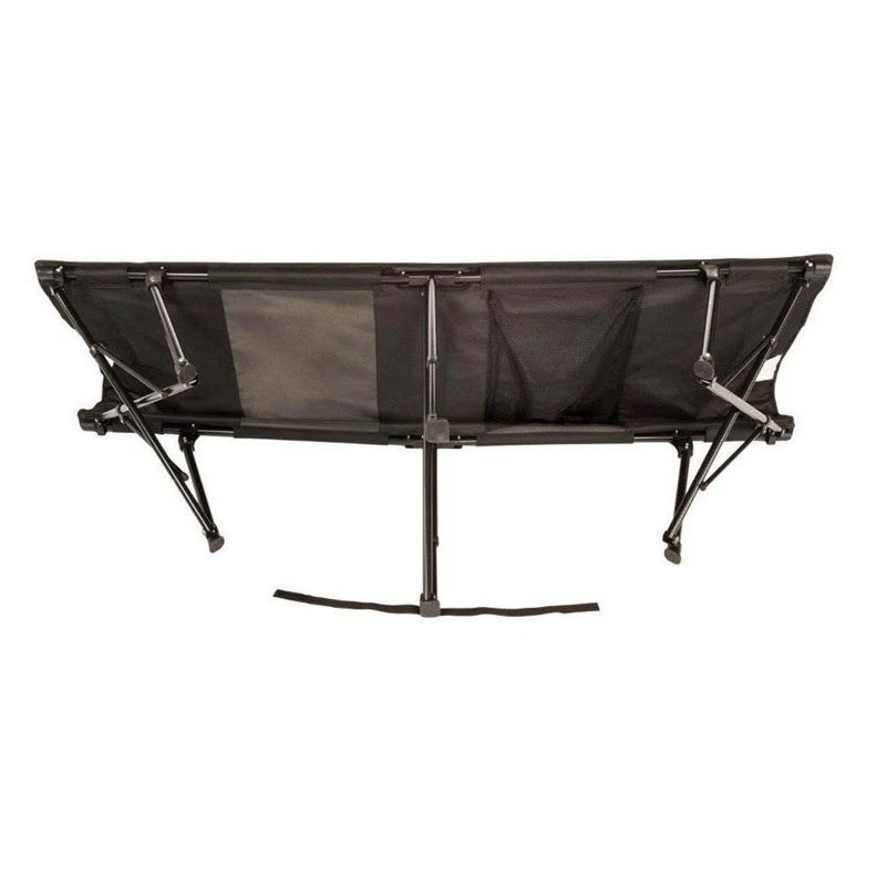 Kamp-Rite Standard Kwik Cot Quick Setup 1 Person Sleeping Bed with Side Storage Pockets, Storage Hammock and 600D Carry Bag, Black, 3 of 7