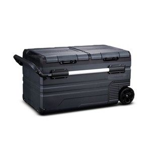 Newair 12V/24V DC Portable 80 Qt. Electric Car Camping Cooler with 3 Battery Protection Modes, Dual Zone Fridge and Freezer, Reversible Doors - 1 of 4