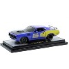 1971 Plymouth Hemi Cuda "VP Racing 50 Years" Blue with Yellow Sides Limited Edition 1/24 Diecast Model Cars by M2 Machines - 2 of 3