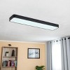 Dewdrop Scandinavian Style Black Linear Flush Mount Ceiling Light Integrated LED Slim Hallway Bedroom - 3 of 4