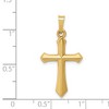 Black Bow Jewelry 14k Yellow Gold Hollow 2D Passion Cross Pendant - 4 of 4