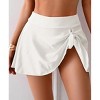Eomenie Women's High Waisted Swim Skirt Tummy Control Bikini Bottoms Side Tie Knot Bathing Suit Bottom with Built-in Panty - 3 of 3
