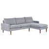 3 Seater L-Shaped Sectional Sofa, 85.82 Inch Convertible Velvet Couch, Modern Living Room Furniture Sofa, Sectional Couches, Gray - 4 of 4