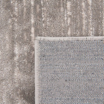 Gray Synthetic Stain-Resistant Indoor Runner Rug