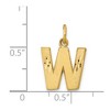 Black Bow Jewelry 14k Yellow Gold, Julia Collection, Small Satin Block Initial W Pendant - 4 of 4