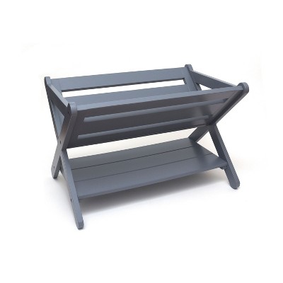 Kids Book Caddy with Shelf, Gray