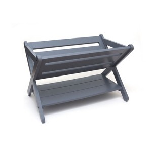 Kids Book Caddy with Shelf, Gray - 1 of 3