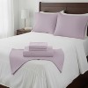 Castle Hill Premium Lightweight 330 Thread Count Cotton Sateen 4 Pieces Sheet Set Lavander - 2 of 4