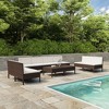 vidaXL Garden Furniture Set Brown PE Rattan 10-piece set Modular - 2 of 4
