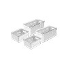 OU Fridge Organizer Bins with Drain Basket & Vented Lid, Clear Stackable Refrigerator Storage Container, Produce Kitchen Storage Bin, BPA Free, 4 Pack - 2 of 3