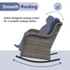 Gymojoy Outdoor Rocking Chair Rattan Rocker Chairs with Cushion - 4 of 4