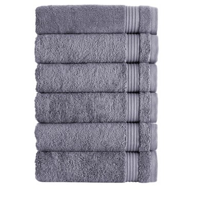 DEERLUX Gray 100% Cotton Turkish Hand Towels 18 in. x 40 in