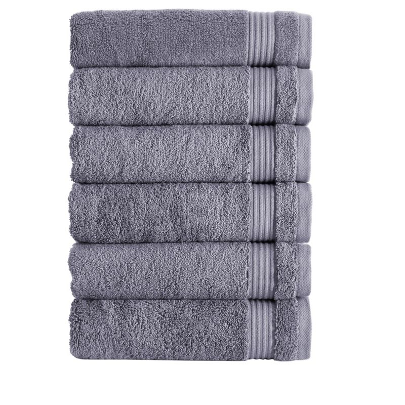Classic Turkish Towels Amadeus 6 Piece Hand Towel Set - 16x27, Gray, 1 of 7