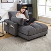 UNITED WE WIN Sleeper Sofa Couch Bed,Oversized Chaise Lounge Chair Cozy Cloud Couch - 3 of 4
