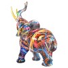Adam & Friends Abstract Elephant Sculpture | Multi With Gold Tusks - 3 of 4