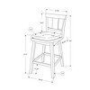 Monarch Specialties Bar Stool Set Of 2 Swivel Bar Height Wood Pu Leather Look Brown Black Transitional - 4 of 4