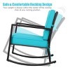 Tangkula 2PCS Outdoor Wicker Rocking Chairs Glider Rattan Rocker Recliner with Cushion - 4 of 4