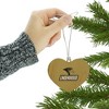 Lindenwood University Secondary Logo Heart Love Wood Christmas Tree Holiday Ornament - 3 of 3