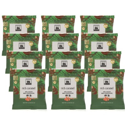 Endangered Species Chocolate Rich Caramel 48% Cocoa Milk Chocolate - 12 bags, 1.6 oz each