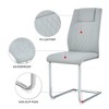 PAGED Dining Chairs Set of 4, Modern Kitchen Chair with Metal Legs and Padded Seat, PU Leather Living Room Chair for Dining Room - 3 of 4