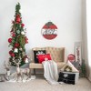 TopComfy Support Pillow Set of 2 Black Velvet Pillows with Embroidered Joy and Snowflake for Holiday Decor, Black, 5.7"*4.22"*4.32" - 2 of 4