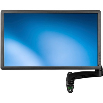 Black Full-Motion Wall Mount Monitor Arm with Gas Spring