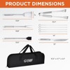 Commercial Chef 10 Piece Stainless Steel Barbeque Grill Accessories Tool Set with Carry Bag - 3 of 4