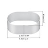 Unique Bargains Metal Oval Shaped Silver Aluminum Alloy Cookie Cutter 2.5 Inch x 1.6 Inch x 0.90 Inch, Silver 8 Pcs - 2 of 4