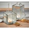 tag Clarity Clear Square Glass Votive Candleholder Short, Tabletop Mantel Wedding Centerpiece Decoration  3.00L x 3.00W X 4.00H in. - 2 of 3