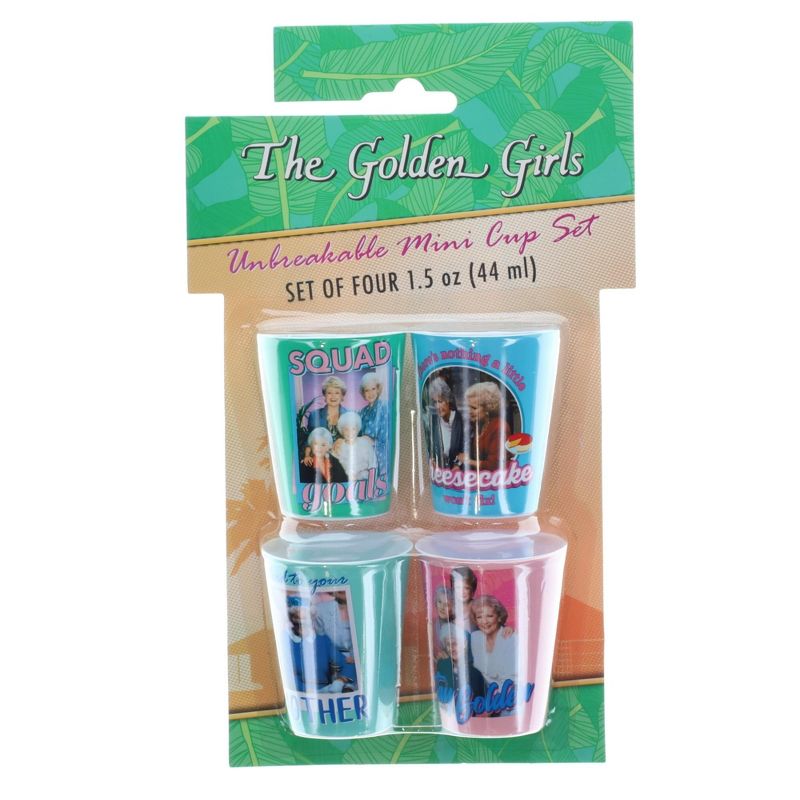 Silver Buffalo The Golden Girls 2-Ounce Plastic Mini Shot Glass Cups | Set of 4, 2 of 9