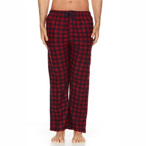 Microfleece Men’s PJ Plaid Pajama Pants with Pockets, Sizes Up to 3X - 1 of 4