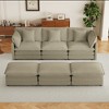 Whisen 41" Modern Design Single Deep Seat Sofa Corduroy Upholstered Armchair 1 Seater Reading Chair With Ottoman - 2 of 4