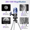 SUGIFT Telescope 80mm Aperture 500mm Astronomical Refractor for Adults Beginners with Tripod Phone Adapter Carry Bag and Accessories - 2 of 4