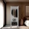 ORRD 2-Door Tall Wardrobe Cabinet 66.9"H, Bedroom, White - 2 of 4