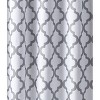 Kate Aurora Chic Living White & Gray Lattice Geo Fabric Shower Curtain & Rug Set - 2 of 2
