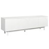 70.8" Mid-Century Modern TV Stand for 78 Inch TV with Arch Doors and Solid Wood Legs for Living Room-Baofuwish - 3 of 4
