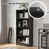 GlasFlength Decorative Bookshelf, Spacious Space and Adjustable Shelf, Open Bookshelves for Bedroom, Living Room, Home Office，Black，24.4"*11.6"*55.9" - 3 of 4
