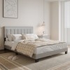Famapy Queen Size Upholstered Bed Frame with USB Ports & LED Headboard,TB117-Tested Fabric,Style+Safe,Multiple Headboard Styles,Bedroom Centerpiece - 3 of 4