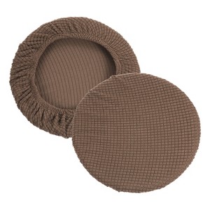 Unique Bargains Non-Slip Washable 11"-16'' Elastic Round Bar Stool Seat Cushions for Chair Stool 2 Pcs - 1 of 4