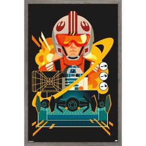 Trends International Star Wars: Heroic Gestures - Luke Skywalker and R2-D2 Framed Wall Poster Prints - 1 of 4