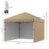 10' x 10' Pop Up Canopy with Sidewalls, Weight Bags and Carry Bag, Height Adjustable Tent for Parties - 3 of 4