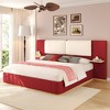 KTMBDW Queen(King) Size Bed Frame/Upholstered Platform Bed/Strong Wooden Slats/No Box Spring Needed/Easy Assembly - 2 of 4