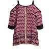 Avenue Women's Plus Size Daisy Cold Shoulder Border Top - 4 of 4